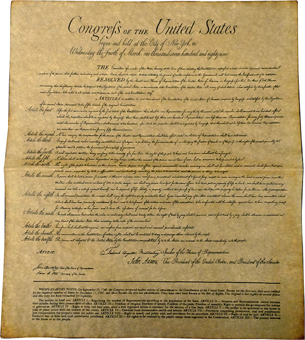 "Bill of Rights 1791"